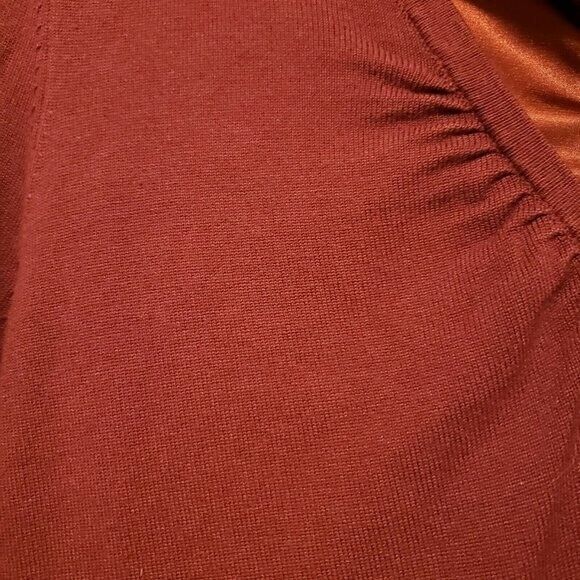 Apt. 9 Womens Sz L Purple Solid Long Sleeve Collared Blouse Shirt - Picture 5 of 9